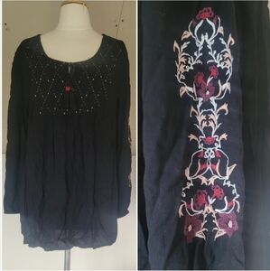 Style & Co Embroidered Blouse